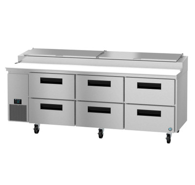 Hoshizaki PR93B-D6 29.34 Cu. Ft. Stainless Steel One-Section Steelheart Series Pizza Prep Table - 115 Volts