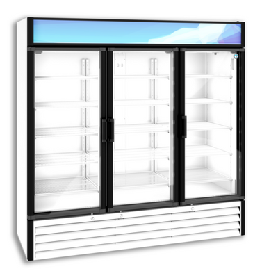 Hoshizaki RM-65-HC-WHT 56.04 Cu. Ft. White Aluminum Reach-In Refrigerated Merchandiser - 115 Volts