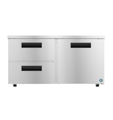 Hoshizaki UR60B-LPD2 15.1 Cu. Ft. Stainless Steel Reach-In Undercounter Low Profile Refrigerator - 115 Volts