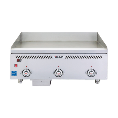 Vulcan VCCG36-AR 36" W Stainless Steel Liquid Propane Countertop Heavy Duty Griddle - 90,000 BTU