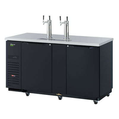 Turbo Air TBD-3SBD-N6 25.4 Cu. Ft. Black Super Deluxe Beer Dispenser - 115 Volts