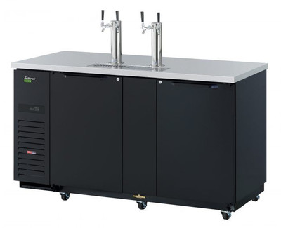 Turbo Air TBD-3SBD-N6 25.4 Cu. Ft. Black Super Deluxe Beer Dispenser - 115 Volts