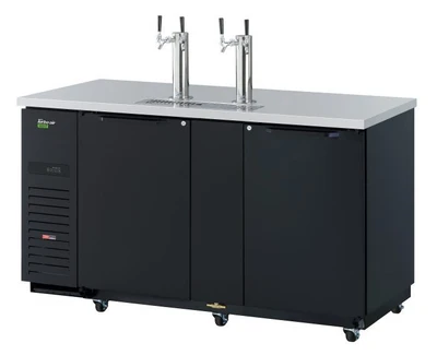 Turbo Air TBD-3SBD-N6 25.4 Cu. Ft. Black Super Deluxe Beer Dispenser - 115 Volts