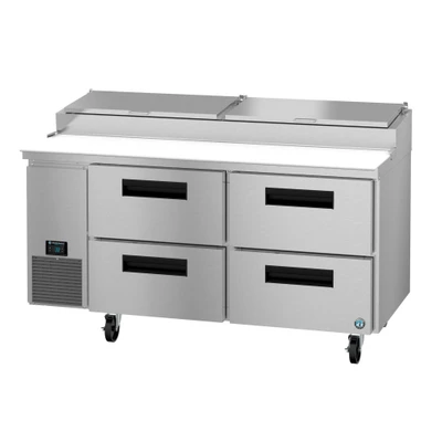 Hoshizaki PR67B-D4 19.29 Cu. Ft. Stainless Steel One-Section Steelheart Series Pizza Prep Table - 115 Volts
