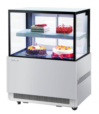 Turbo Air TBP36-46NN-S 9 Cu. Ft. Stainless Steel Straight Tempered Glass Front Refrigerated Bakery Display Case - 115 Volts