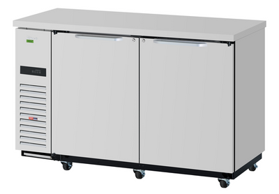 Turbo Air TBB-24-60SSD-N6 16.46 Cu. Ft. Stainless Steel Solid Doors Super Deluxe Narrow Back Bar Cooler - 115 Volts