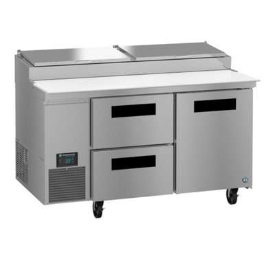 Hoshizaki PR60B-D2 16.63 Cu. Ft. Stainless Steel Reach-In Steelheart Series Pizza Prep Table - 115 Volts