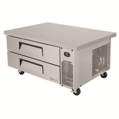 Turbo Air TCBE-48SDR-E-N 7.52 Cu. Ft. Stainless Steel 2 Drawers Super Deluxe Extended Top Chef Base Refrigerator - 115 Volts