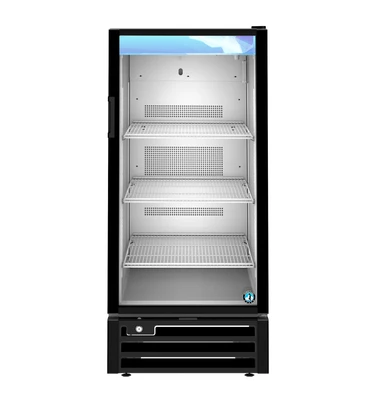 Hoshizaki RM-10-HC-BLK 8.75 Cu. Ft. Black Aluminum Reach-In Refrigerated Merchandiser - 115 Volts