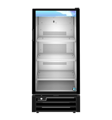 Hoshizaki RM-10-HC-BLK 8.75 Cu. Ft. Black Aluminum Reach-In Refrigerated Merchandiser - 115 Volts