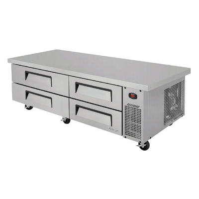 Turbo Air TCBE-72SDR-E-N 12.66 Cu. Ft. Stainless Steel Super Deluxe Extended Top Chef Base Refrigerator - 115 Volts