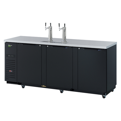 Turbo Air TBD-4SBD-N 36.47 Cu. Ft. Black Super Deluxe Beer Dispenser - 115 Volts