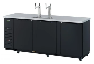 Turbo Air TBD-4SBD-N 36.47 Cu. Ft. Black Super Deluxe Beer Dispenser - 115 Volts