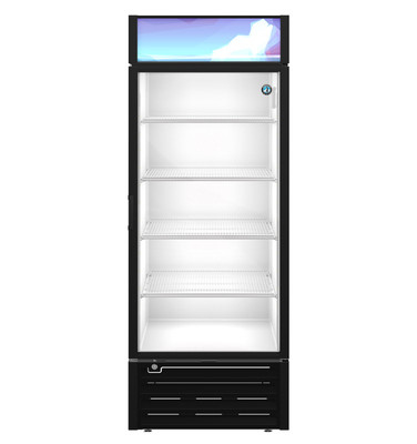 Hoshizaki RM-26-HC-BLK 26 Cu. Ft. Black Aluminum Reach-In Refrigerated Merchandiser - 115 Volts