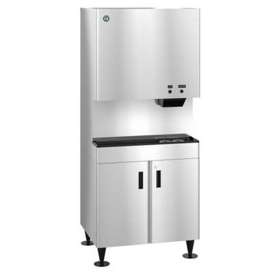 Hoshizaki DCM-700BAK 34.06" W Stainless Steel Cubelet-Style Air-Cooled Ice Maker and Water Dispenser - 115 Volts
