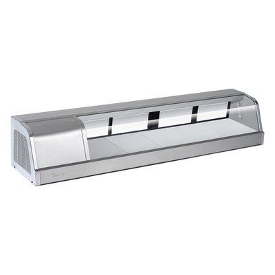 Turbo Air SAK-60R-N 1.7 Cu. Ft. Stainless Steel Refrigerated Sushi Case - 115 Volts