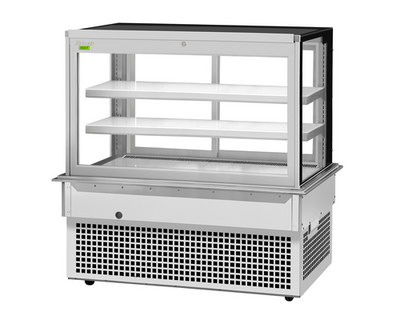 Turbo Air TBP60-54FDN 21.8 Cu. Ft. Stainless Steel Drop-In Refrigerated Bakery Display Case - 115 Volts