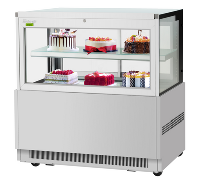 Turbo Air TBP48-46FN-S 12.4 Cu. Ft. Stainless Steel Front Glass Opening 1 Shelf Refrigerated Bakery Display Case - 115 Volts