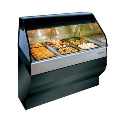 Alto-Shaam ED3SYS-48 48" W Black Stainless Steel Full Service Heated Display Case with Stationary Base - 208 Volts