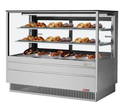 Turbo Air TCGB-60UF-DR-S 19.4 Cu. Ft. Stainless Steel Full Service Bakery Dry Case - 115 Volts