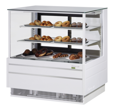 Turbo Air TCGB-48UF-DR-W(B) 15.6 Cu. Ft. White Stainless Steel Full Service Bakery Dry Case - 115 Volts