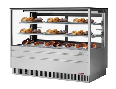 Turbo Air TCGB-72UF-DR-S 23.2 Cu. Ft. Stainless Steel Full Service Bakery Dry Case - 115 Volts