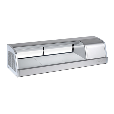 Turbo Air SAK-50R-N 1.3 Cu. Ft. Stainless Steel Refrigerated Sushi Case - 115 Volts