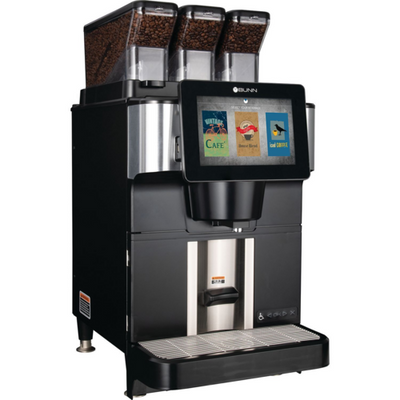 BUNN 55400.0105 16.8" W Stainless Steel Black Finish Fast Cup Bean to Cup Coffee Brewer - 208-240 Volts