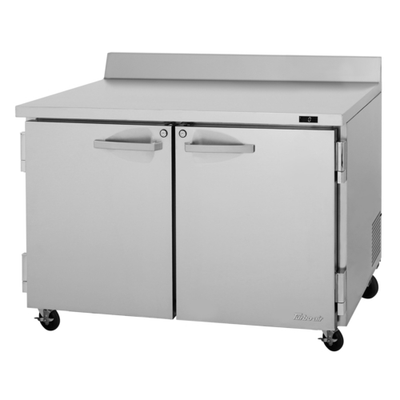 Turbo Air PWF-48-N 12.8 Cu. Ft. Stainless Steel 2 Hinged Solid Doors with Locks PRO Series Worktop Freezer - 115 Volts