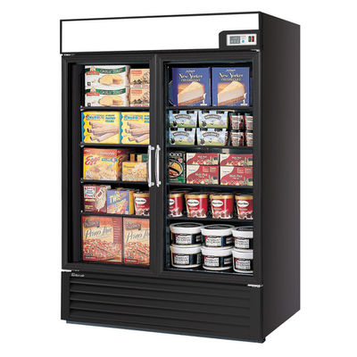 Turbo Air TGF-49FAB-N 39.88 Cu. Ft. Black Finish 1-Section Swing Glass Door Merchandisers - 115 Volts