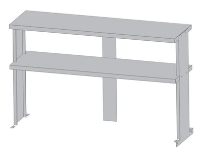 Turbo Air TSOS-5R-T 60.38" W x 14.50" D x 31.25" H Stainless Steel Double Overshelf