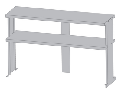 Turbo Air TSOS-3R-T 36.38" W x 14.50" D x 31.25" H Stainless Steel Double Overshelf