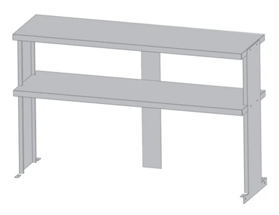 Turbo Air TSOS-3R-T 36.38" W x 14.50" D x 31.25" H Stainless Steel Double Overshelf