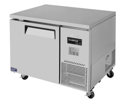 Turbo Air JUF-44D-N 11 Cu. Ft. Stainless Steel 1 Solid Door J Series Side Mount Undercounter Freezer - 115 Volts