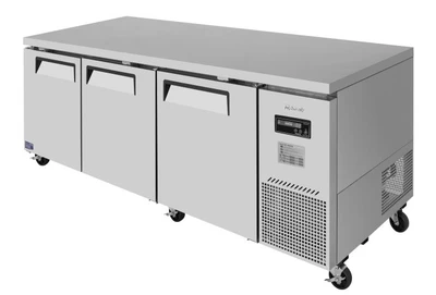 Turbo Air JUF-93D-N 30 Cu. Ft. Stainless Steel 3 Solid Doors J Series Side Mount Undercounter Freezer - 115 Volts