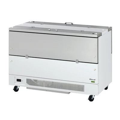 Turbo Air TMKC-58-2-WS-N6 21.98 Cu. Ft. White Stainless Steel Super Deluxe Series Milk Cooler - 115 Volts