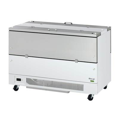 Turbo Air TMKC-58-2-WS-N6 21.98 Cu. Ft. White Stainless Steel Super Deluxe Series Milk Cooler - 115 Volts