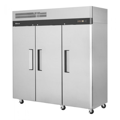 Turbo Air M3R72-3-N 65.8 Cu. Ft. Stainless Steel Reach-In Three-Section M3 Refrigerator - 115 Volts
