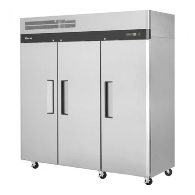 Turbo Air M3R72-3-N 65.8 Cu. Ft. Stainless Steel Reach-In Three-Section M3 Refrigerator - 115 Volts