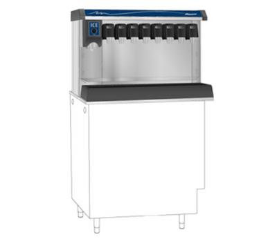 Follett LLC VU155B8LL Vision 150 Lbs. Stainless Steel In-Counter Left Ice Dispense Lever Actuation Ice and Beverage Dispenser - 115 Volts