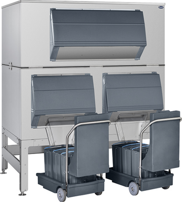 Follett LLC DEV3200SG-72-BG Ice-DevIce 3240 Lbs. Stainless Steel Ice Bin with Ice Bagging Kit and Front Chute