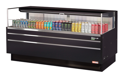 Turbo Air TOM-72L-UF-W(B)-1S-N 9.7 Cu. Ft. Low-Profile Horizontal Open Display Merchandiser - 220 Volts