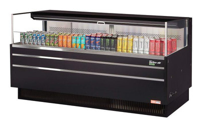 Turbo Air TOM-72L-UF-W(B)-1S-N 9.7 Cu. Ft. Low-Profile Horizontal Open Display Merchandiser - 220 Volts