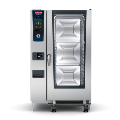 RATIONAL ICP 20-FULL LP 208/240V 1 PH (LM100GG) 42.6&quot; W Liquid Propane Floor Model iCombi Pro 20-Full Size Combi Oven - 296,000 BTU