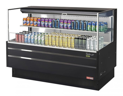 Turbo Air TOM-60L-UF-W(B)-2S-N 13 Cu. Ft. Low-Profile Horizontal Open Display Merchandiser - 115 Volts