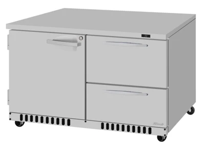 Turbo Air PUR-48-D2R(L)-FB-N 11.1 Cu. Ft. Stainless Steel Solid PRO Series Undercounter Refrigerator - 115 Volts