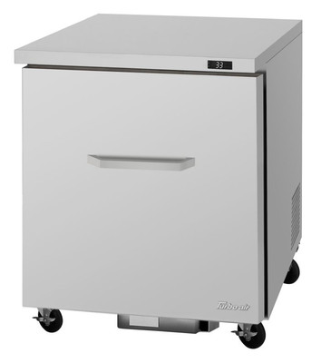 Turbo Air PUR-28-D1-N 6.8 Cu. Ft. Stainless Steel PRO Series Undercounter Refrigerator - 115 Volts