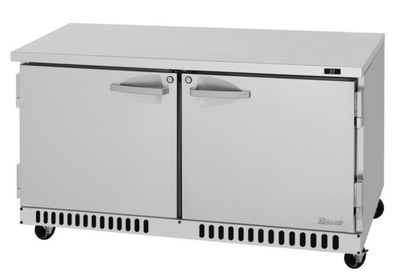 Turbo Air PUR-60-FB-N 14.8 Cu. Ft. Stainless Steel Solid PRO Series Undercounter Refrigerator - 115 Volts