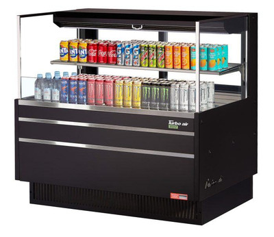 Turbo Air TOM-48L-UFD-W(B)-2S-N 10.2 Cu. Ft. Low-Profile Horizontal Open Display Merchandiser - 115 Volts