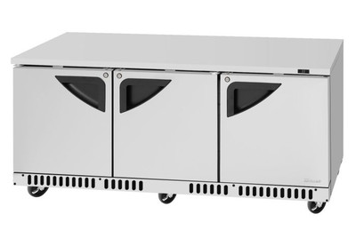 Turbo Air TUR-72SD-FB-N 17.6 Cu. Ft. Stainless Steel Solid Super Deluxe Series Undercounter Refrigerator - 115 Volts